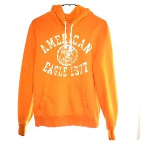 American Eagle Men's XS orange hooded sweatshirt